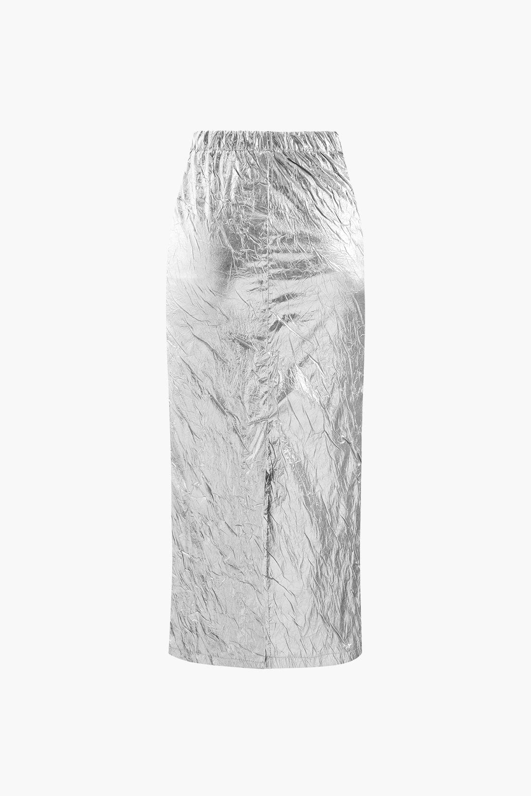 Women Midi Skirt Gold