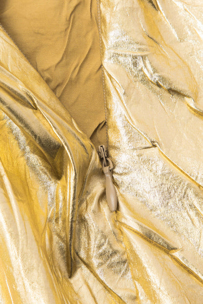 Women Midi Skirt Gold