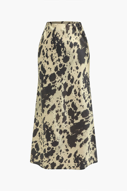 Women Midi Skirt High Waist