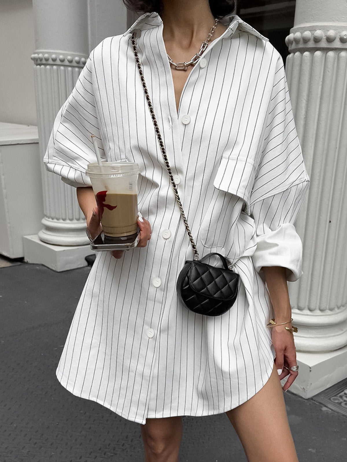 Women Shirt Dress Oversized