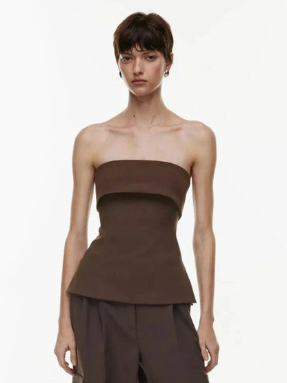 Women Strapless Bandeau Top