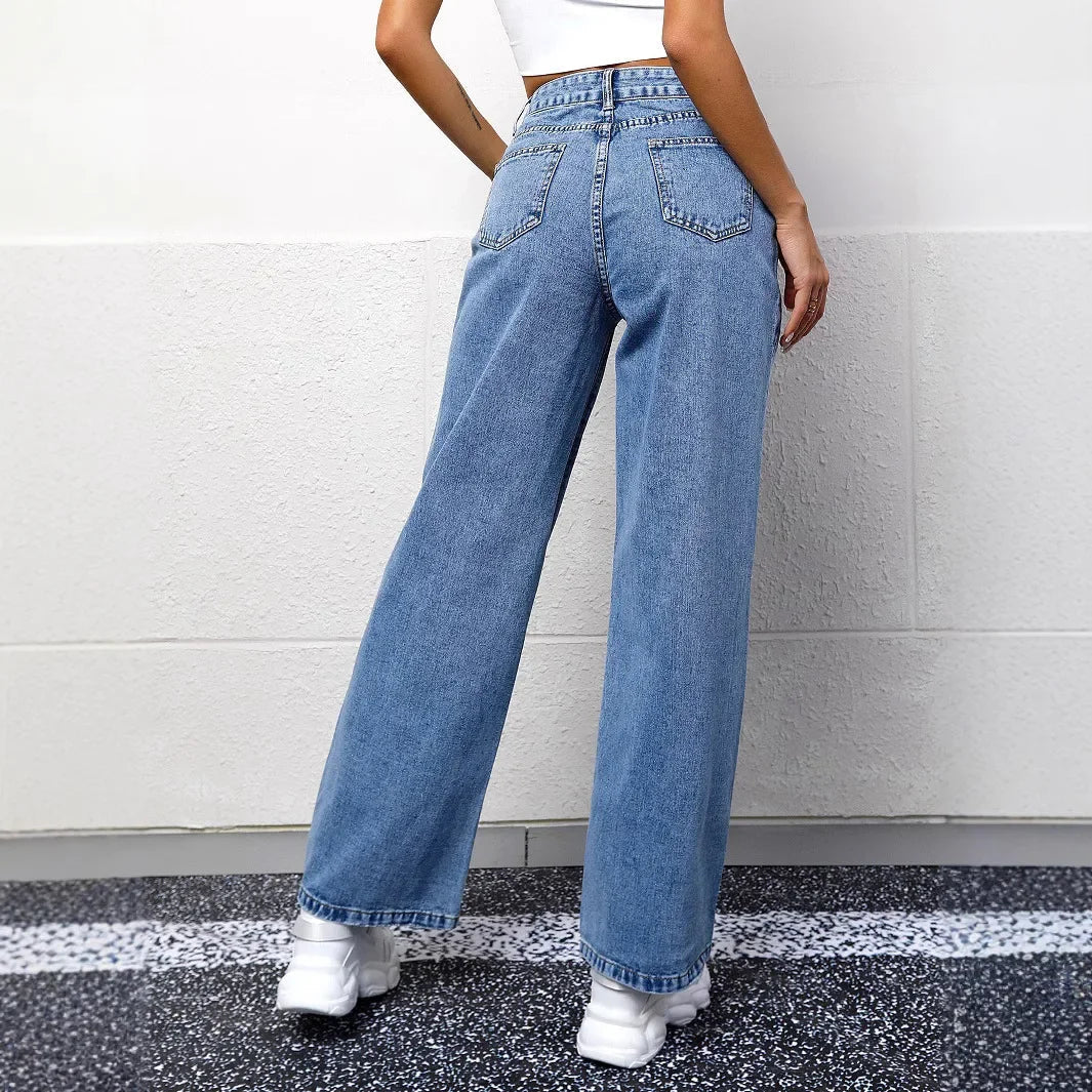 Women Wide Leg Jeans High Waist