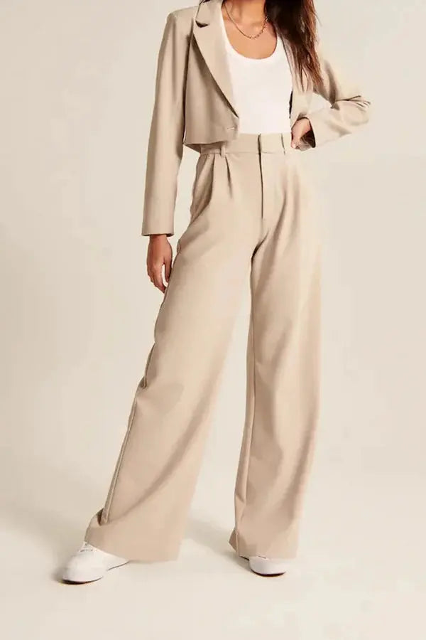 Women Work Trousers Wide Fit