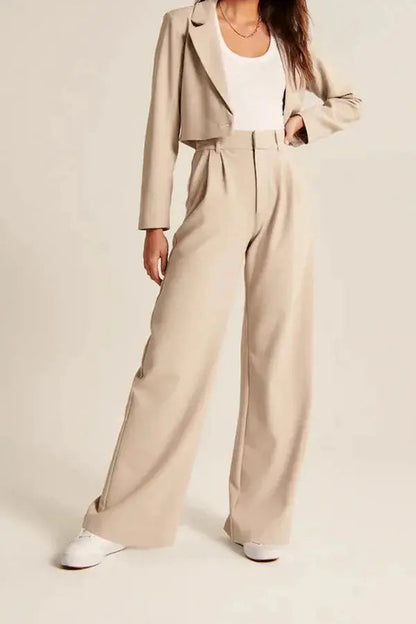 Women Work Trousers Wide Fit