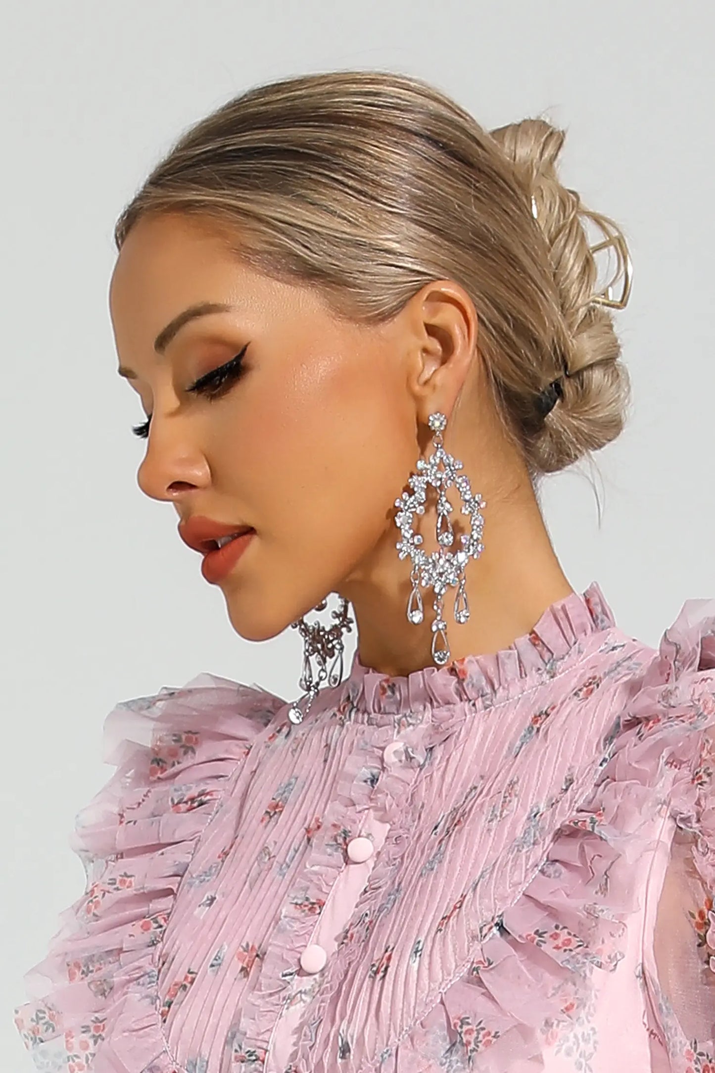 Dana Silver Diamond Earrings