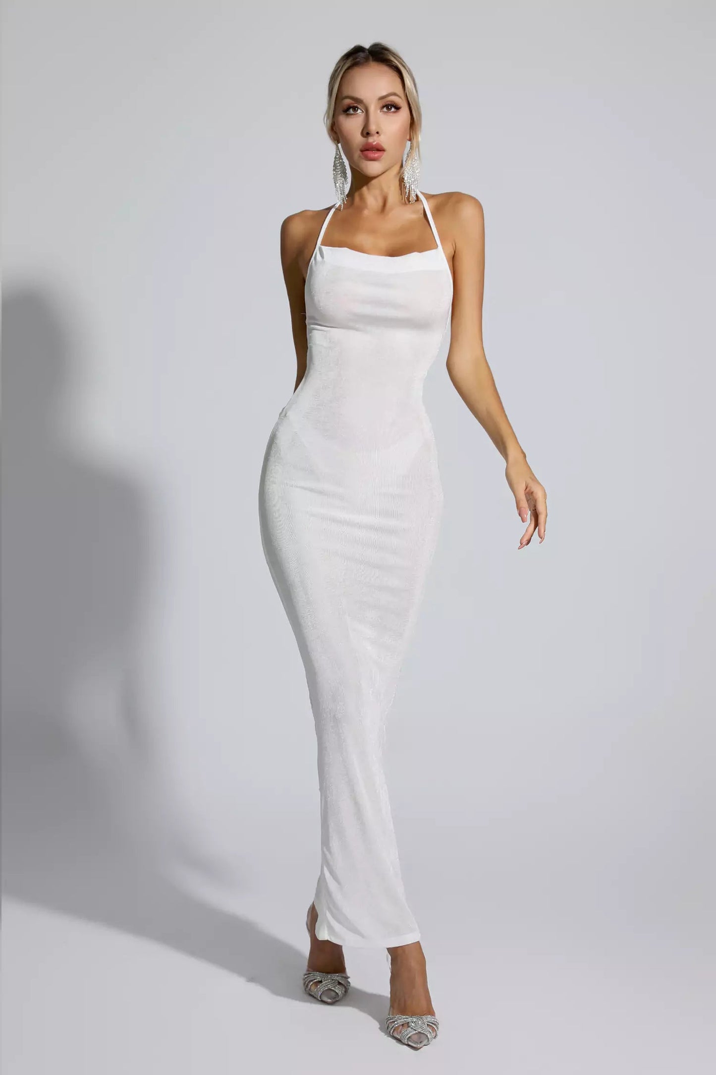 Daphne White Maxi Dress