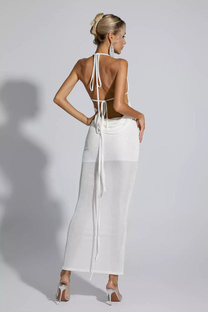 Daphne White Maxi Dress