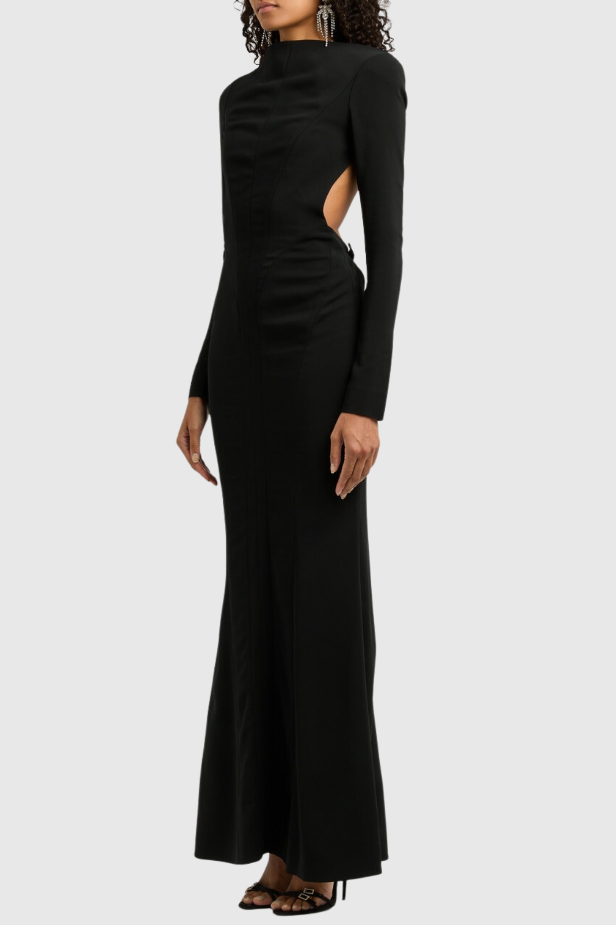 Dariusz Open Back Buckled Maxi Dress