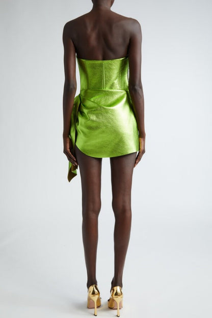 Daviel Strapless Ruched Mini Dress