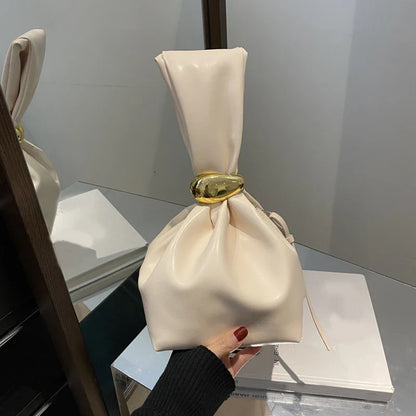 Mini Dumpling PU Leather Clutch Wristlet