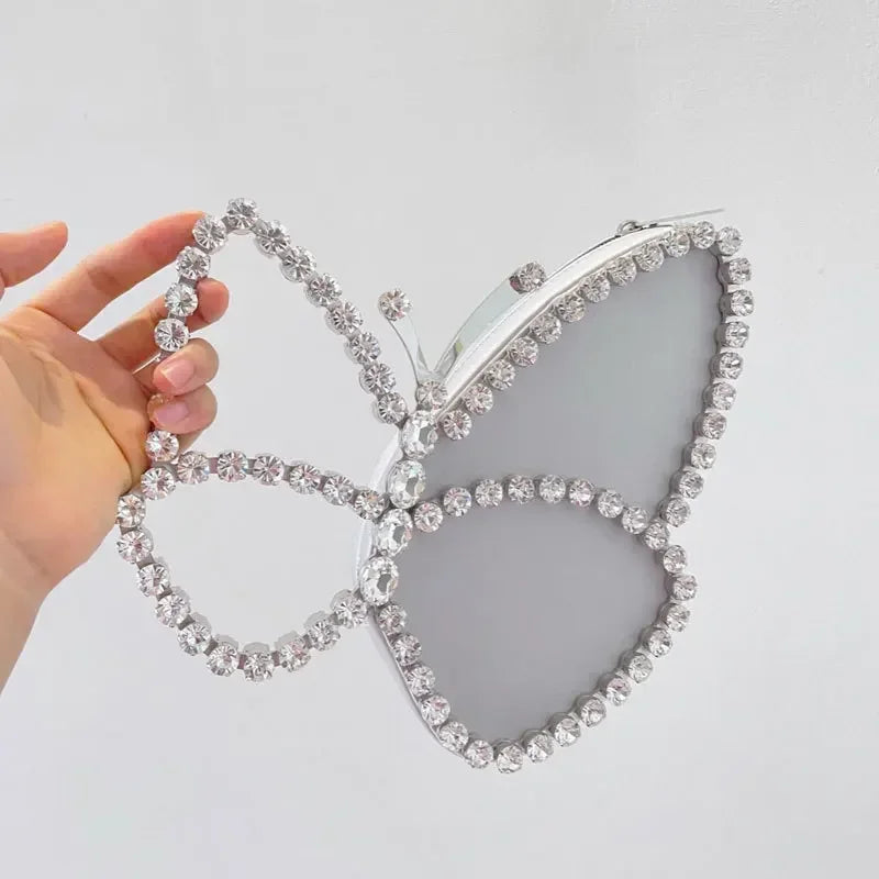 Luxury Diamonds Butterfly Party Evening Clutch Bag