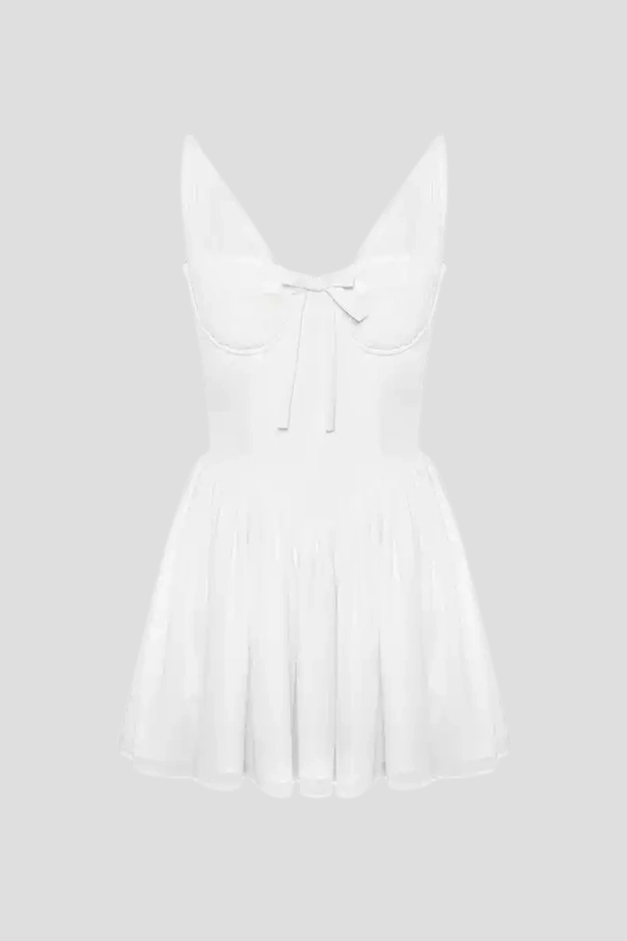 Doers Bow Ruched Mini Dress