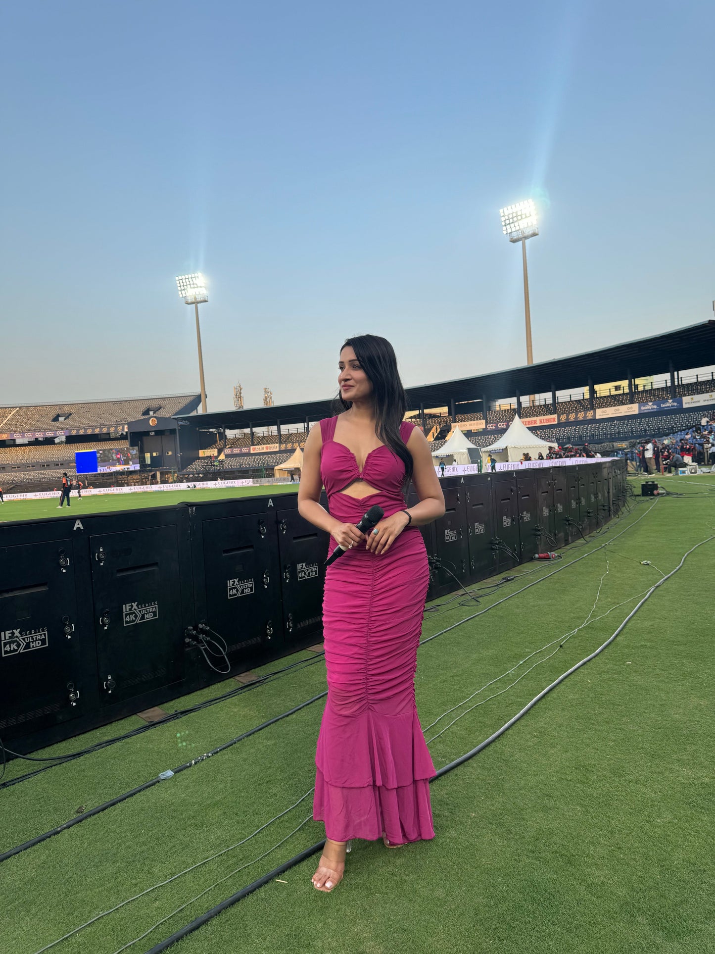 Hollow Out V Neck Mermaid Mesh Maxi Dress