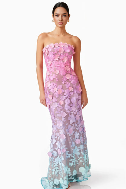 Katelyn Embroidered 3D Floral Maxi Dress