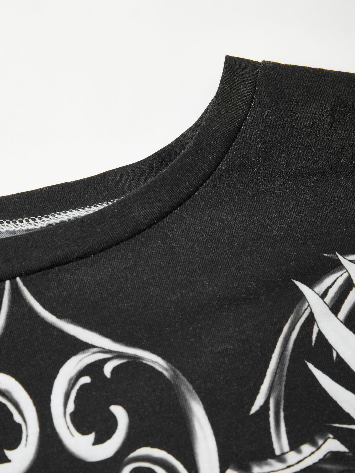 Punk Patchwork Long Sleeve Graphic Tee