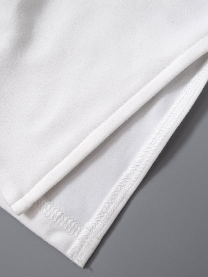 Square Neck Long Sleeve Slit Long Sleeve Tee