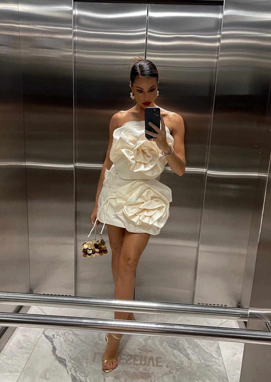 Alana | Flower Mini Dress