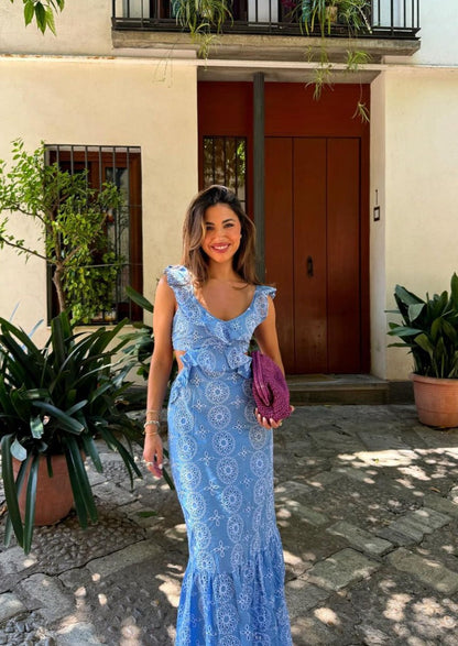 Camila | Ruffled Maxi Dress