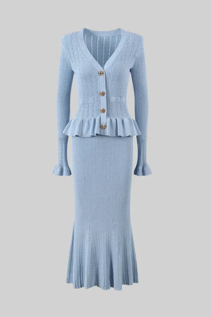 Bonnie | V-Neck Knitted Set