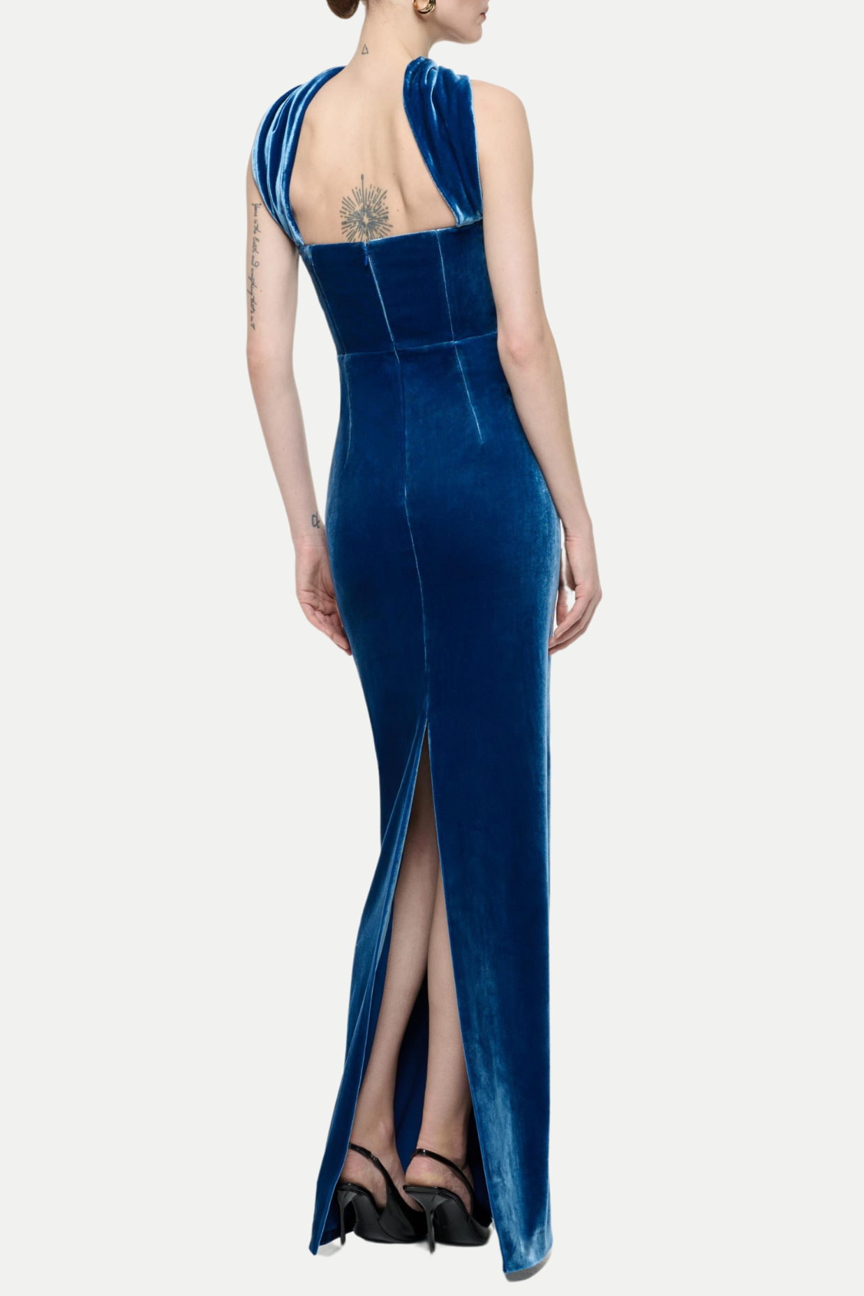 Eadward Velvet Halter Maxi Dress