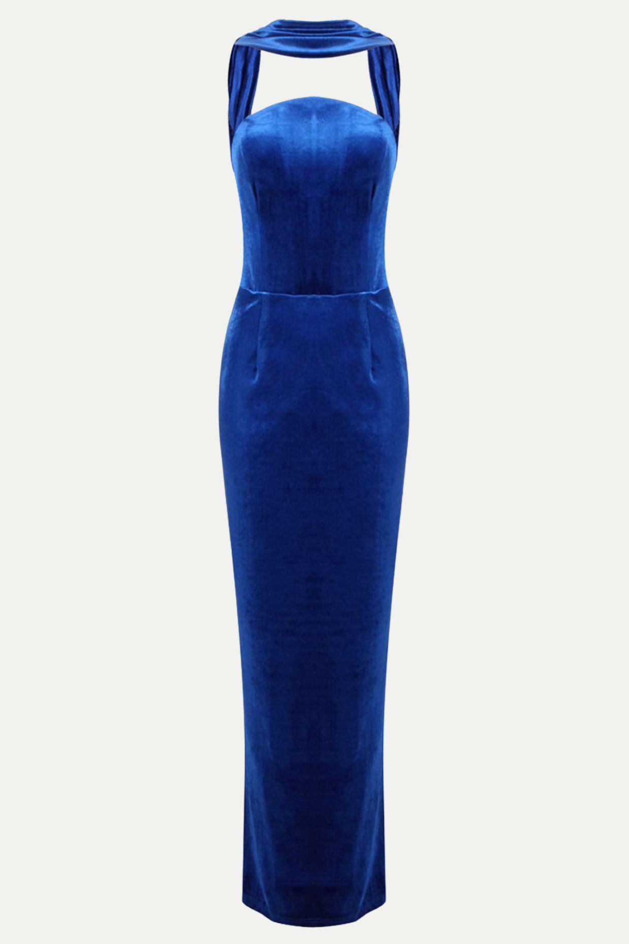 Eadward Velvet Halter Maxi Dress