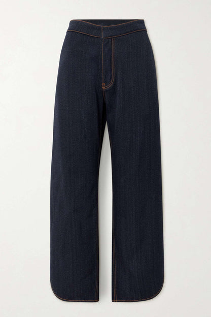 Erlinda Round Jeans - Black