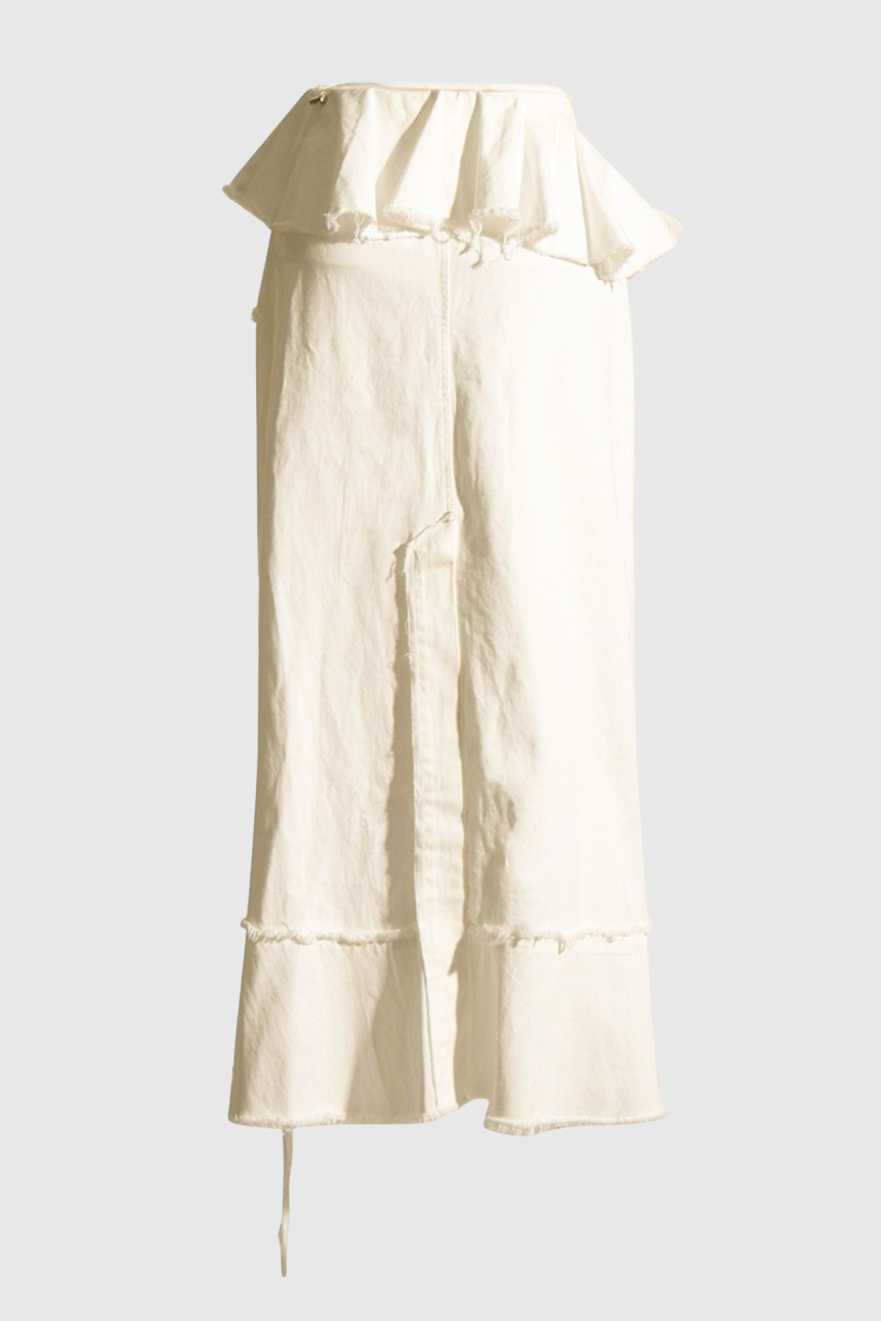 Mauder Frayed Ruffle Maxi Skirt