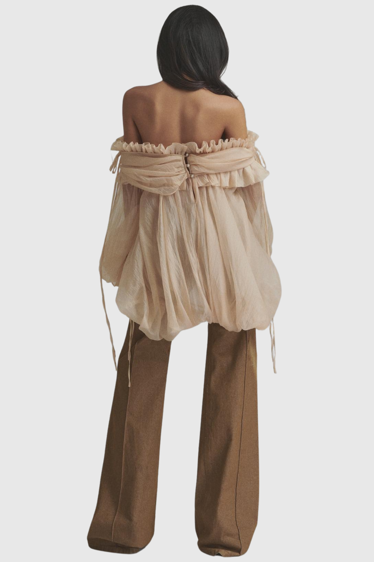 Brandlyn Off Shoulder Chiffon Ruffle Top