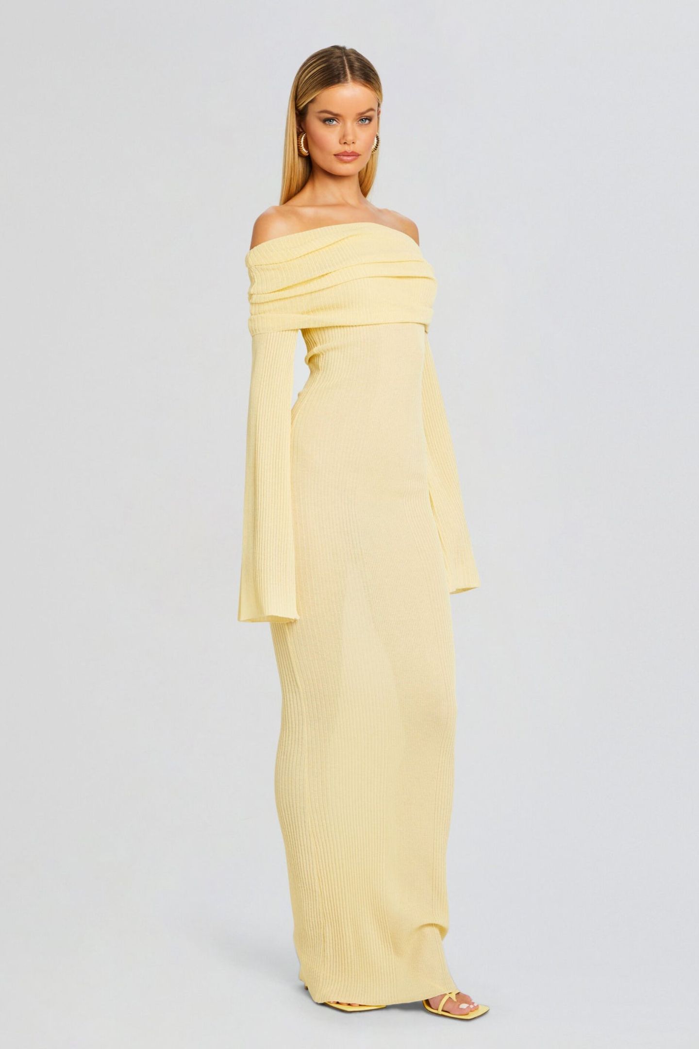 Liz Off Shoulder Maxi Knit Dress