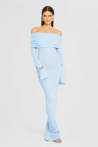 Liz Off Shoulder Maxi Knit Dress