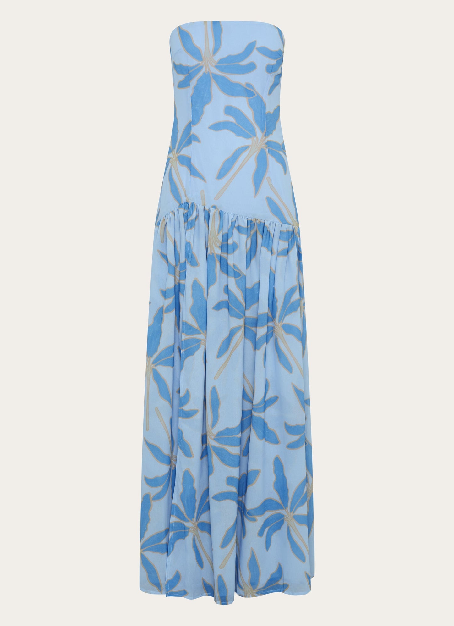 Nicia Strapless Maxi Dress - Opulent Blue