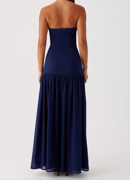 Antonella Strapless Maxi Dress - Navy