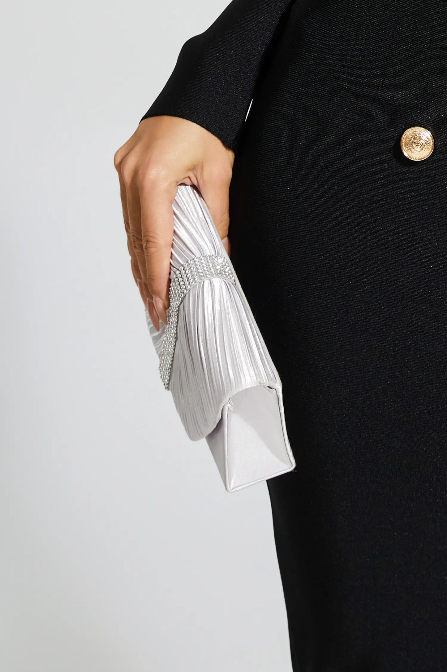 Edmund Silver Flap Bag