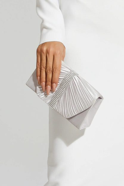 Edmund Silver Flap Bag