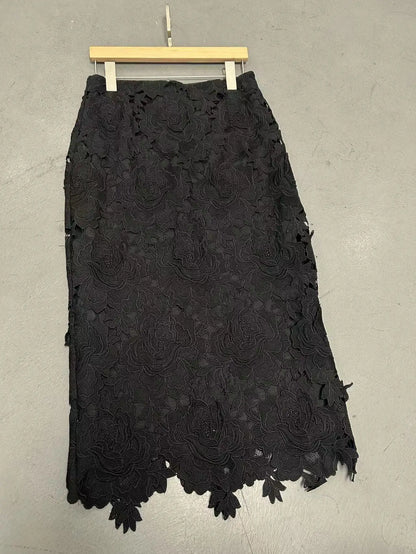 Elegant Lace Pencil Skirt for Women Work Cocktail Party