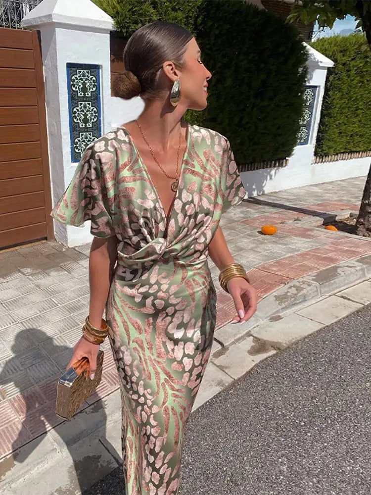 Sylvia | Copper Midi Dress