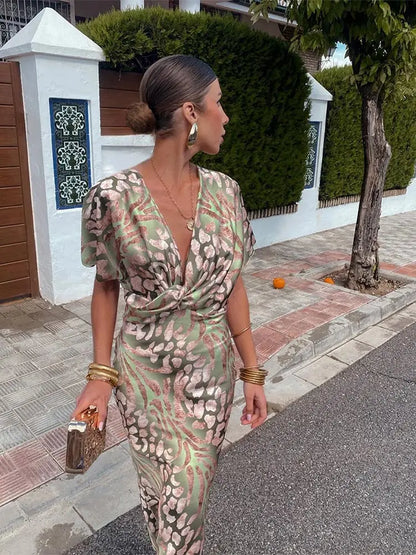 Sylvia | Copper Midi Dress