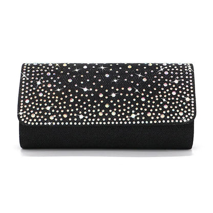Elegant Sparkling Rhinestone Dinner Banquet Envelope Bag
