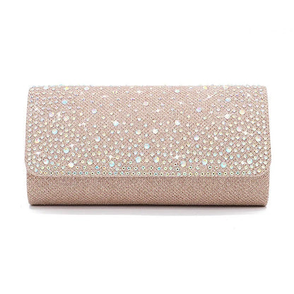 Elegant Sparkling Rhinestone Dinner Banquet Envelope Bag