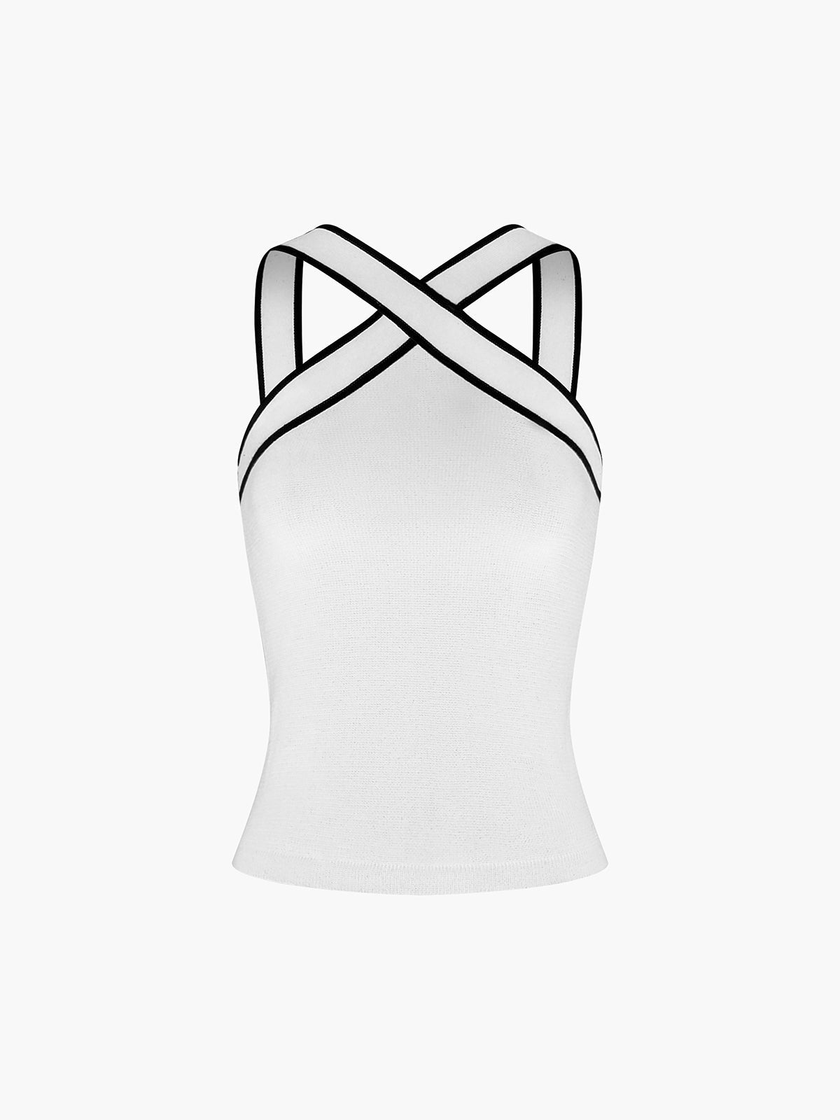Elegant Cross Halter Top for Women – Breathable Stretch Fabric, Flattering Fit, Versatile Style, Lightweight Design