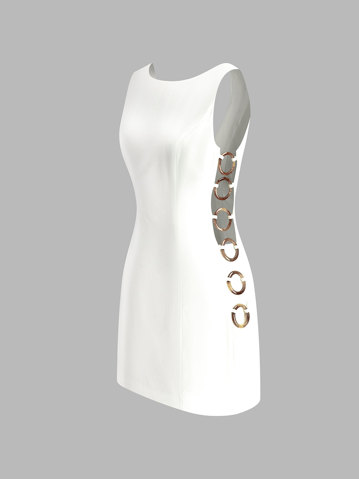 Elegant Women's Linen Cut-Out Summer Dress – Lightweight and Breathable Sleeveless Design for Warm Weather
