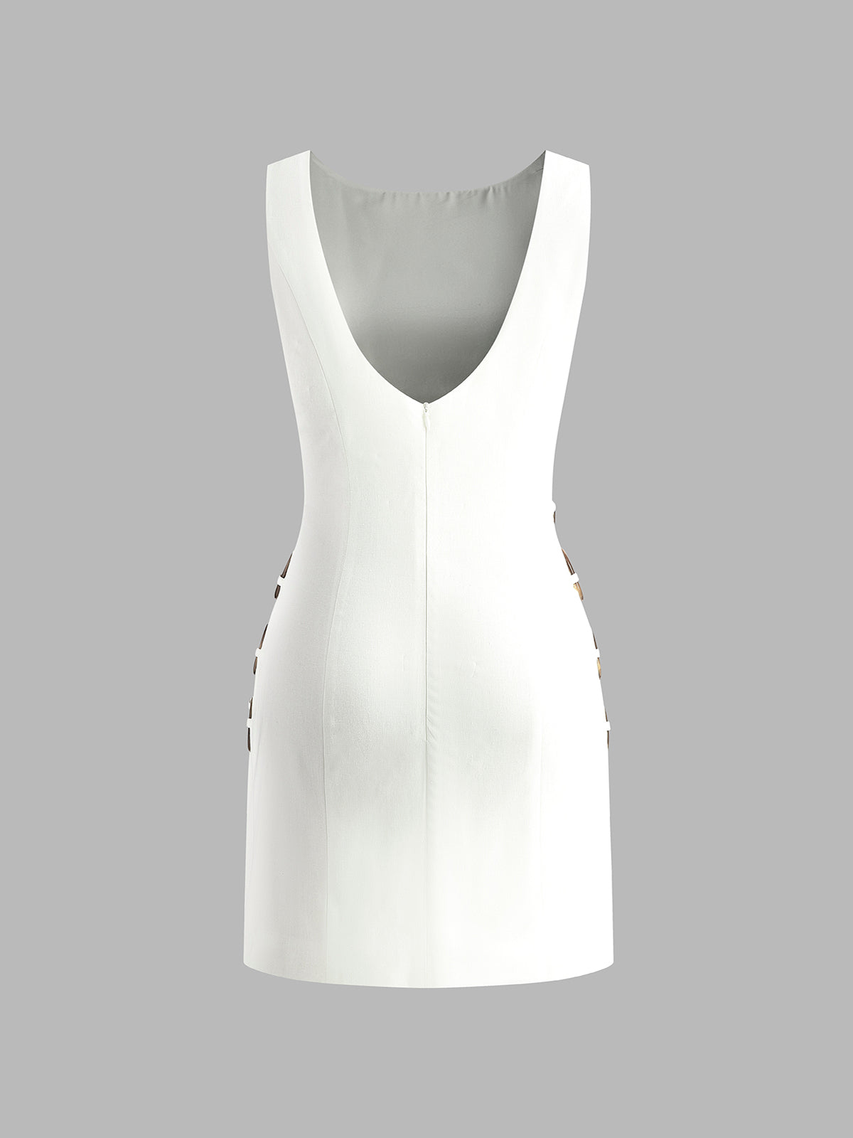 Elegant Women's Linen Cut-Out Summer Dress – Lightweight and Breathable Sleeveless Design for Warm Weather