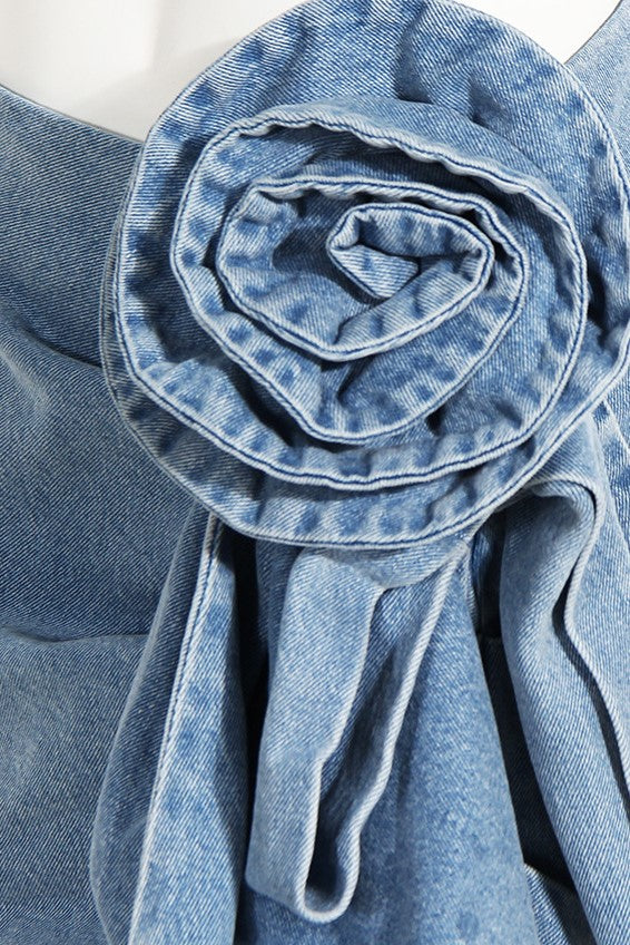 Elianna Floral Denim Mini Skirt