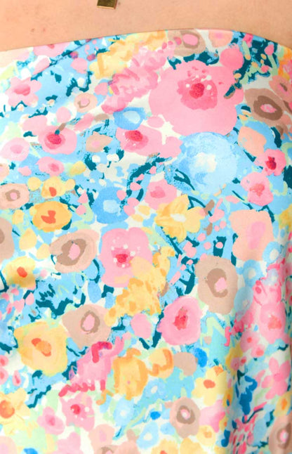 Daniella Floral Print Strapless Mini Dress
