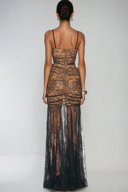 Emmie Spaghetti Lace Maxi Dress