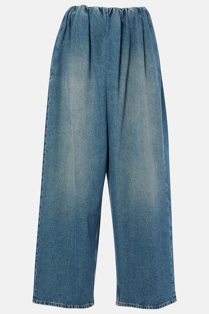 Emryn Ruched Wide-leg Jeans