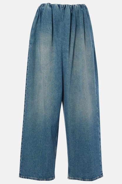 Emryn Ruched Wide-leg Jeans