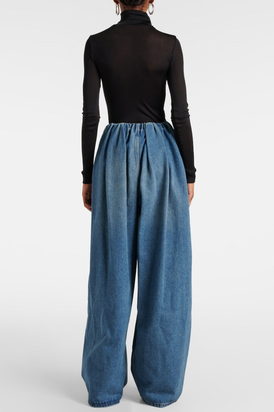Emryn Ruched Wide-leg Jeans