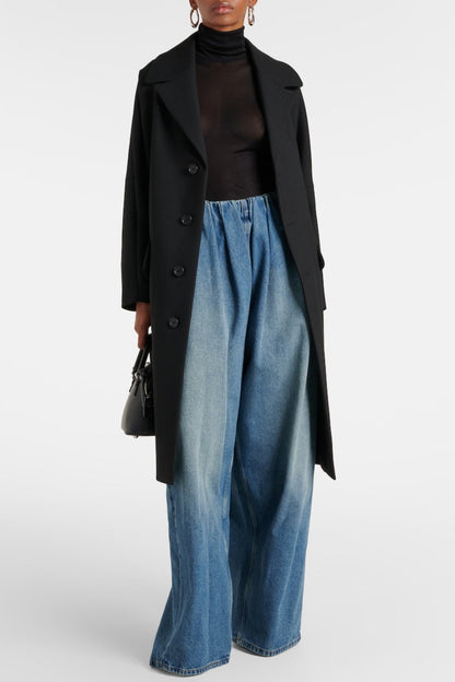 Emryn Ruched Wide-leg Jeans