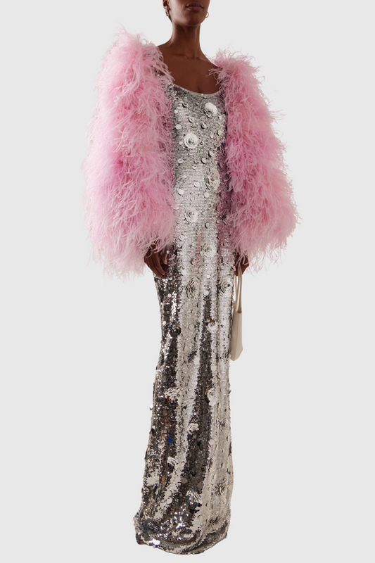 Ericka Floral Sequin Maxi Dress